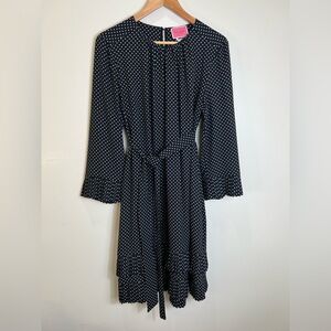 Black polka dot dress